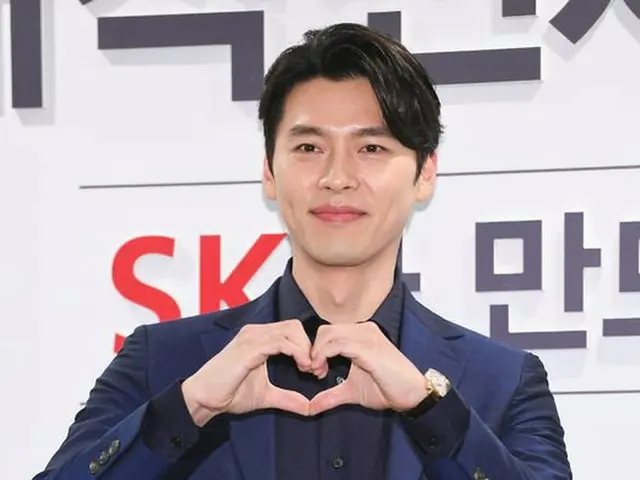 Actor HyunBin, SK Attended a new product briefing by Magic. Walkerhill theaterhall on the morning of