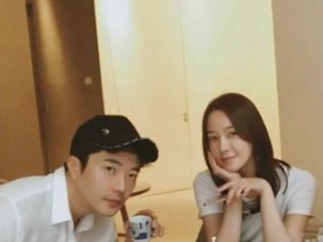 Actress Song · Tae Yeon her husband and sweet recently released with actor KwonSang Woo.