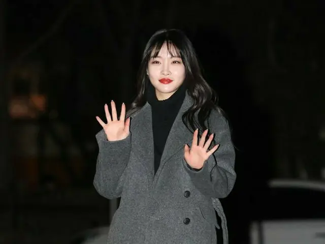 I.O.I former member CHUNG HA, arriving to work ”Music Bank”. Seoul, Yeouido