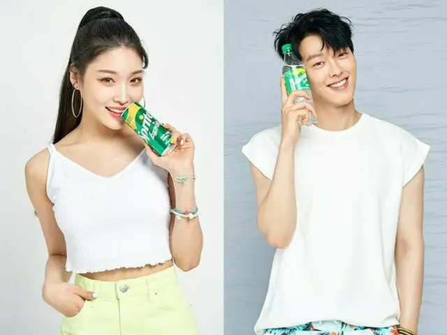 Singer CHUNG HA, actor Chang Gi-yong is a Korean Coca-Cola ”Sprite” model. .Moth
