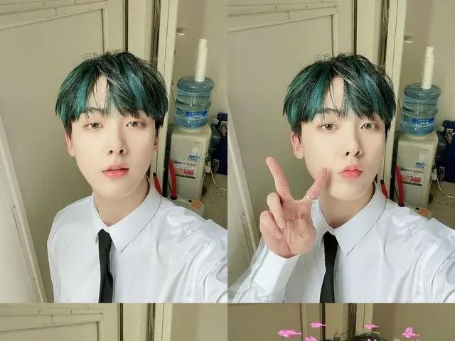 【T公式】ASTRO、로하 고생했어요~오늘도 항상 고마워요😄<br>4컷요정으로 돌아왔어요!! 자기전에 노래한번 듣고자야지😋잘자요 로하!💜<b