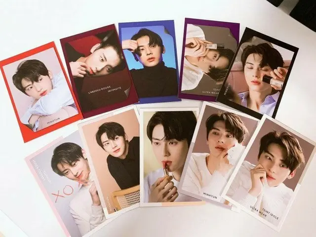 "NU'EST"팬 민횬, LANCOME 립스틱 구입 특전 포토 카드가 멋 너무 화제가되었다. .