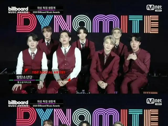 "BTS (방탄 소년단)"미국 2020Billboard Music Awards에서 최고의 소셜 아티스트 상을 받았다. .