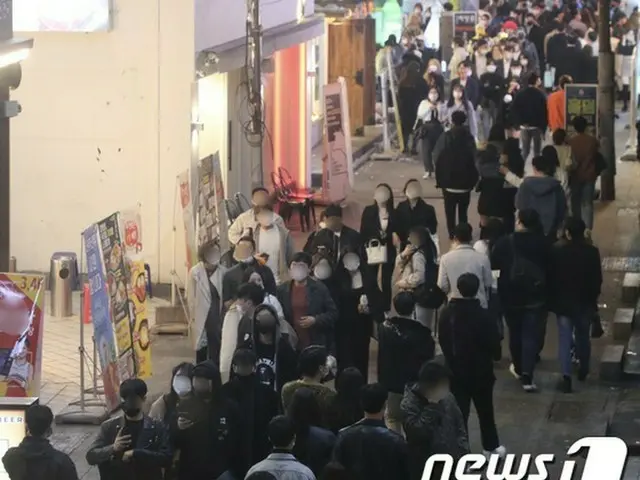 부산의 할로윈 모습. 투표율은 많지만, 가장 띄엄 띄엄. .