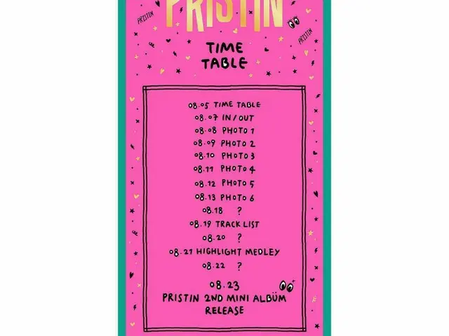 PRISTIN, updated SNS. ”PRISTIN 2ND MINI ALBUM TIMETABLE 2017. 08. 23 RELEASE ”