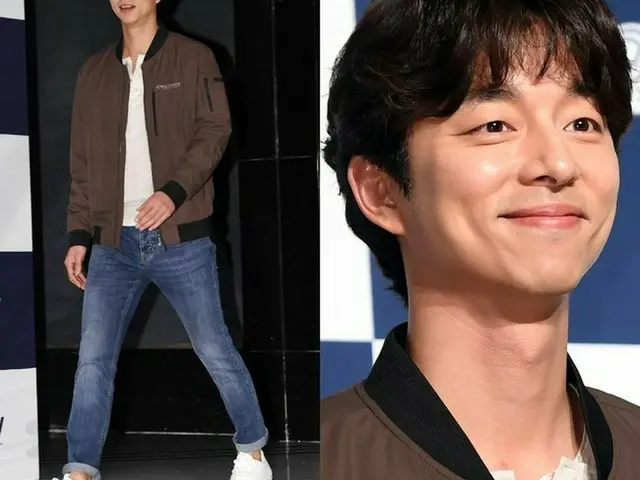 Actor Gong Yoo, attending clothing brand events.