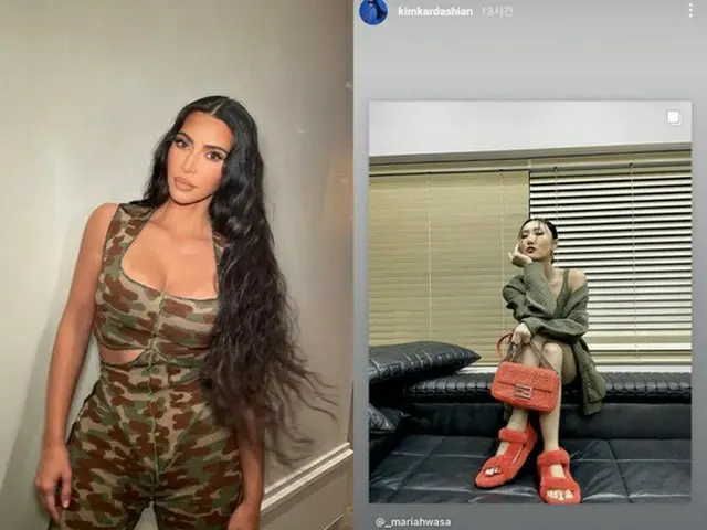 Hwasa (MAMAMOO) appears on Instagram of Kim Kardashian. It seems that he waswearing a costume that w