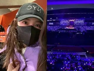 여배우 박시연, BTS(방탄소년단)의 서울 콘서트를 관상한 것을 밝힌다. .