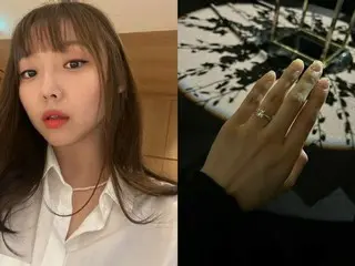 민(전 Miss A), 왼손 약지의 반지 사진은 홍보용. 18일, 뉴 싱글 발매를 보고. .