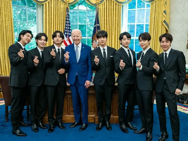 BTS(방탄소년단), 바이덴 미 대통령과 기념 촬영. .