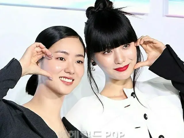 여배우 정요빈 & 나나(AFTERSCHOOL), Netflix 한국 드라마 '글리치 -파란 섬광의 기억-' 제작발표회에 참석. .