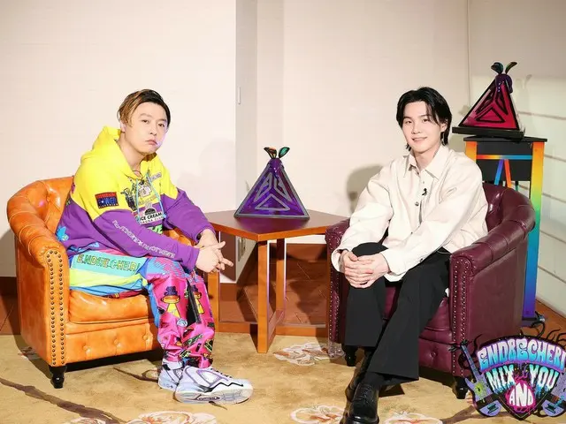 SUGA(BTS), CS후지TV TWO로 6/25 방송의 「ENDRECHERI MIX AND YOU」에 출연해, 도모토 고와 토크. .