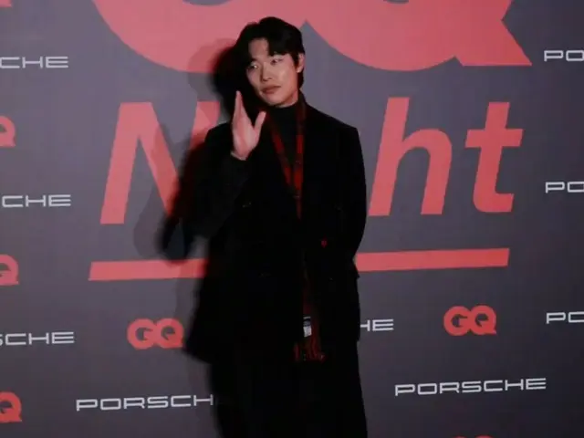배우 류준열, 7일 오후 '2023 GQ LIGHT' 파티에 참여하는 모습.
