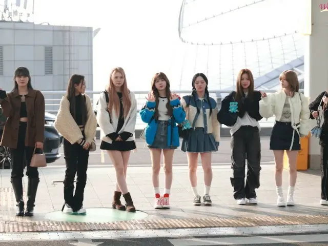 NiziU, 13일 오전에 대만을 향해 출발의 모습＠인천국제공항.