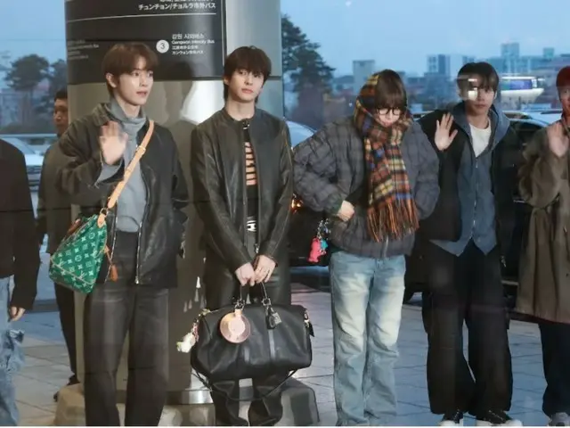 「RIIZE」, 「SMTOWN LIVE2024 SMCU PALACE@TOKYO」를 위해 20일 오전에 출발의 모습＠김포국제공항.