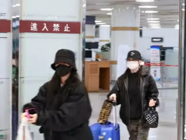 「BABYMONSTER」RUKA & ASA, 11일 오후에 귀국의 모습@김포국제공항.