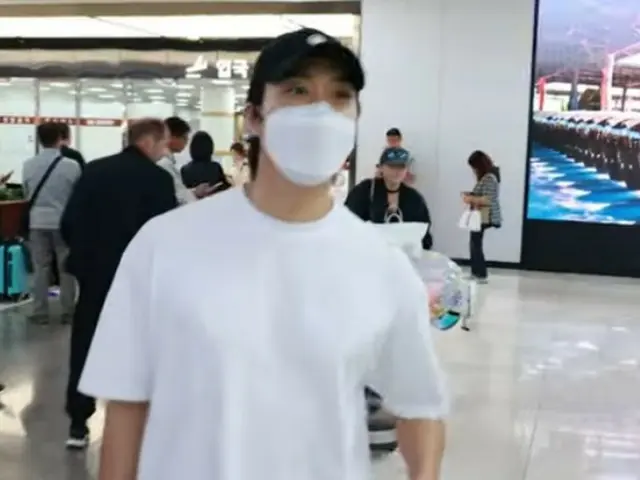 Song Seung Heon, 일본에서 귀국의 모습 @ 김포 국제 공항.