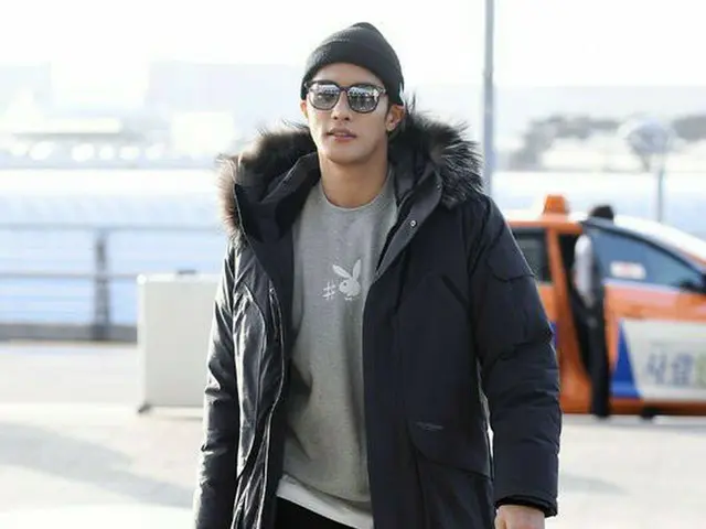 Actor SungHoon, departure in progress. To Incheon, Incheon InternationalAirport.