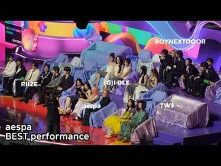 241130 에스파_ _  'BEST SONG of the Year' IDOL Reaction fancam by 스피넬<br>* Do not e