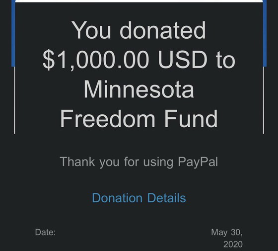 Day6 Jae는 미네소타 자유 기금에 1,000 달러를 기부했습니다.