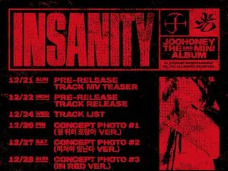 '몬스타엑스' JOOHONEY, 2nd 미니앨범 '빛(INSANITY)' 앨범 스케줄러 공개