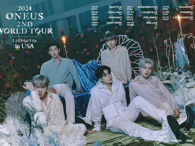 'ONEUS', 두 번째 월드투어 미국 공연 포스터 공개… 3월부터 시작