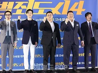 【포토】배우 Ma Dong Seok & Kim Moo Yul 등 영화 「범죄 도시 4」의 화려한 주역들, “이번에도 파이트!”