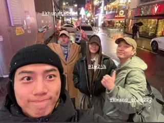 '2PM' 태연, 준호&니쿤(2PM)&찬성과 함께 찍은 사진 공개에 팬 환희!