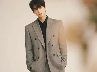 '아스트로' 차은우, 가을 분위기를 느끼게 하는 댄디한 슈트 모습…꽃보다 아름답다