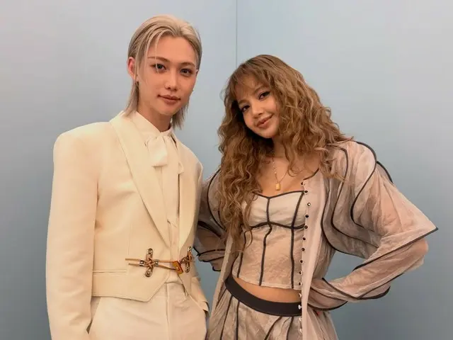 블랙핑크 리사, 루이비통의 이벤트에서 만난 '스트레이 키즈' 펠릭스 & 배우 공유와의 투샷 공개